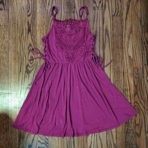 Purple lace dress